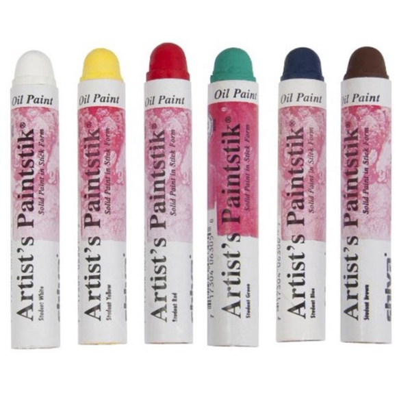 Shiva Student Grade Paintstik Oil Colors - Assorted colors, Set of 6 - Picture 1 of 2